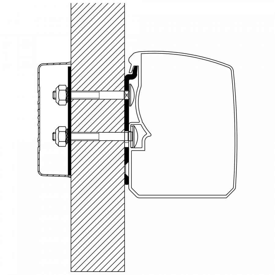 Product image 1 of the product “Adapter Flat Wall für Thule 3200 ”